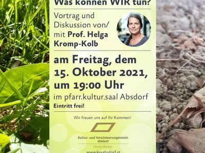 Vortrag und Diskussion mit Prof. Helga Kromp- Kolb